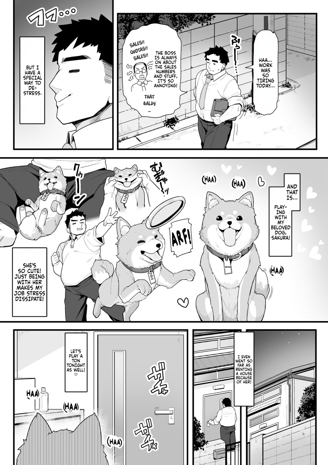 Hentai Manga Comic-Play with Sakura! ~Wuff Wuff Fuck-Therapy with my pet dog that turned into a cute, petite girl~-Read-4